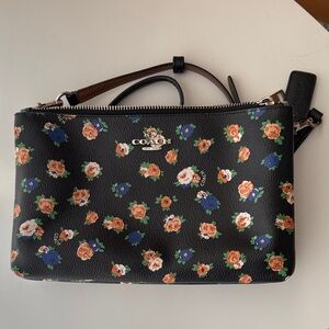 Coach Black Floral Crossbody Bag